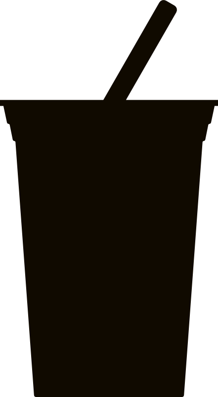 カップカフェラテシルエットアイコン