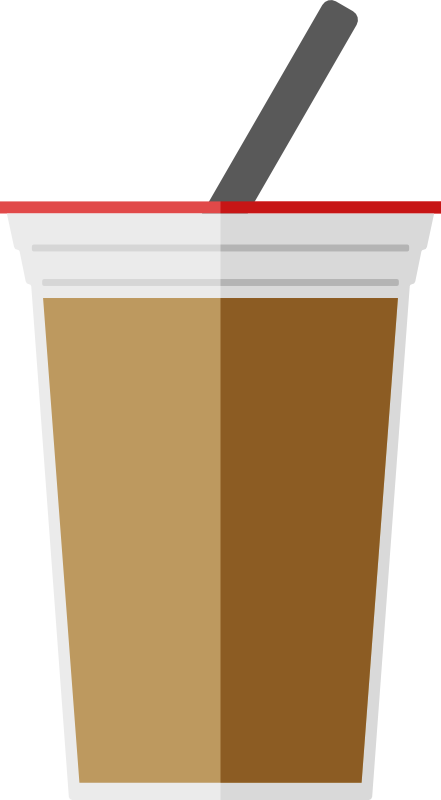 カップカフェラテフラットデザインイラスト