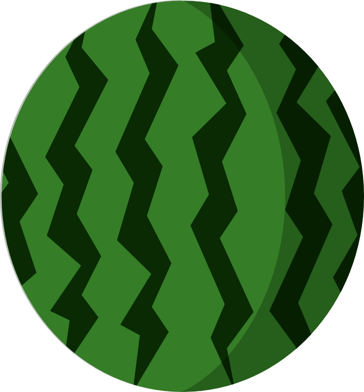 スイカフラットデザインイラスト