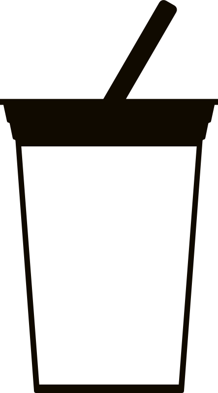 カップカフェラテシルエットアイコン
